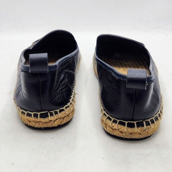 Fendi Leather Black Croc Embossed Cap Toe Junia Espadrilles Flats Size 37 - Picture 9 of 15